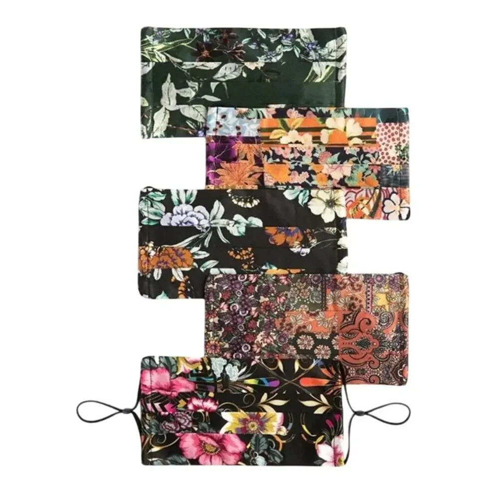 Johnny Was Signature Silk Charmeuse Face Mask 5-Piece Pack Boho Chic RJ21221-N